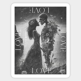 True Love Skull Sticker